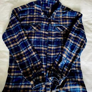 Patagonia Long Sleeve Mens Fjord Flannel Shirt | Size Large